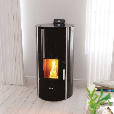 Termostufa a pellet REDONDA IDRO AUTOPULENTE Mod. 24 nera Tepor