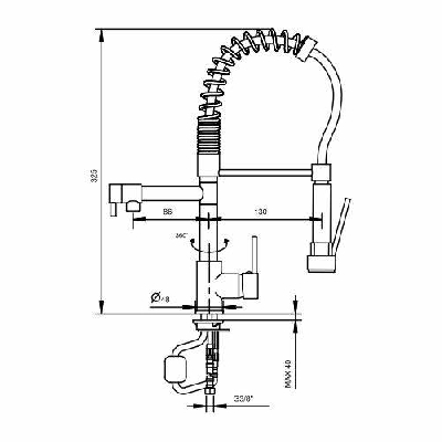 ECCELSO miscelatore monocomando per lavello con doccetta estraibile Marco Mammoliti