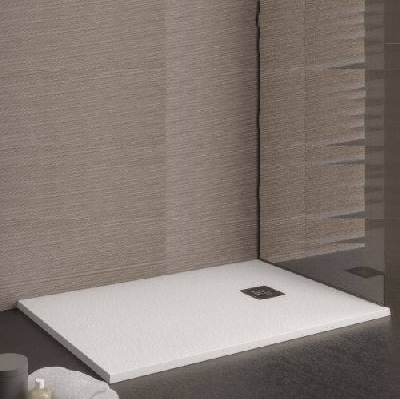 Piatto doccia in Marmoresina effetto pietra bianco cm 80 x 160