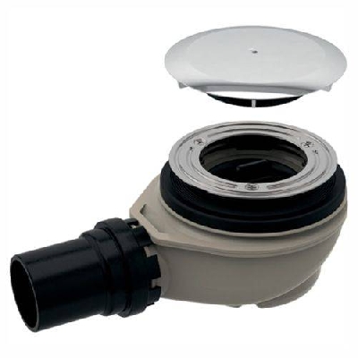 Sifone doccia slim d.90 con tappo per piletta cromato Geberit