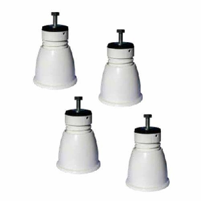 Piedino a pavimento regolabile per unità esterne climatizzatori e chiller col. avorio