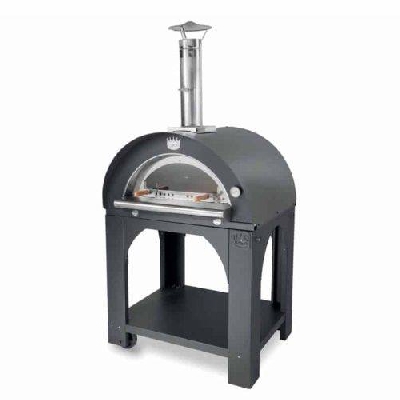 Forno a legna a cottura diretta Clementi Pulcinella antracite 80x45