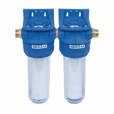 Filtro duplex 9"3/4 contenitore per cartucce filtranti attacco 1"