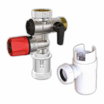 Gruppo di sicurezza per boiler fino a 10 KW completo di sifone