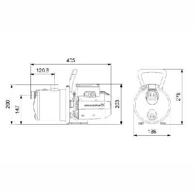 Pompa centrifuga monostadio autodescante JP 4-47 S-BBVP Grundfos 99458767
