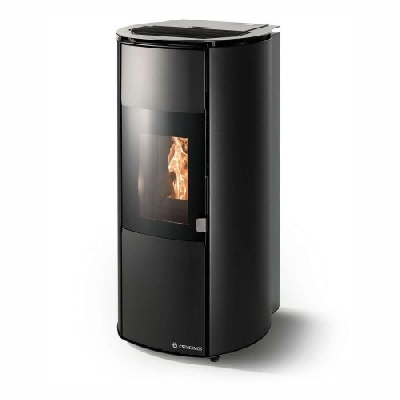 Stufa a pellet e biomassa ventilata ARIANNA nero CS Thermos