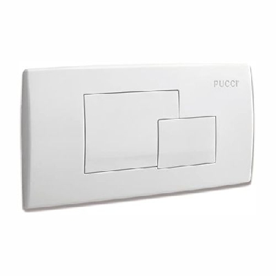 Placca Cassetta Pucci eco bianca due pulsanti 80005410