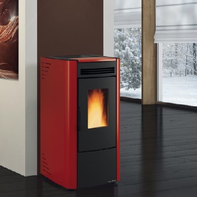 Stufa a pellet ventilata KETTY EVO 2.0 bordeaux La nordica Extraflame