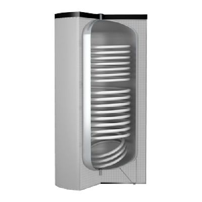 Bollitore Polywarm per produzione di acqua calda sanitaria con 2 scambiatori e con connessioni allineate fronte/retro BOLLY 2 ST