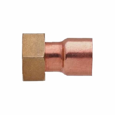 Raccordo dritto Rame a saldare con girello in ottone, filetto femmina