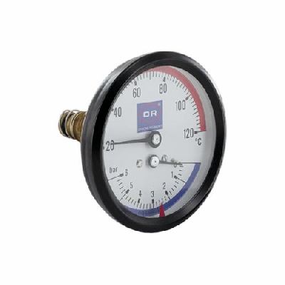 Termomanometro attacco posteriore con valvolina Officine Rigamonti 0508.001