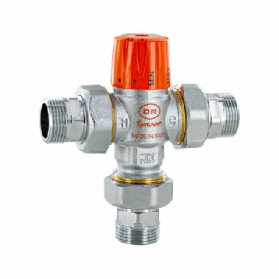 Valvola miscelatrice termostatica regolabile sunshine codoli M 3/4" Officine Rigamonti 0440.120