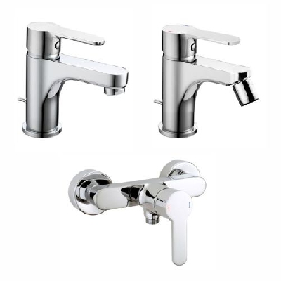 Set miscelatore lavabo + bidet + doccia esterno TENDER Cisal