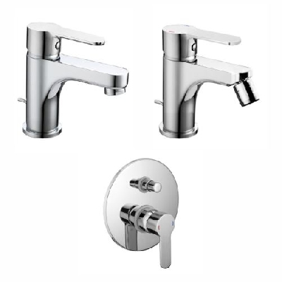 Set miscelatore lavabo + bidet + doccia incasso con deviatore TENDER Cisal