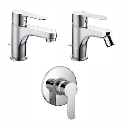 Set miscelatore lavabo + bidet + doccia incasso TENDER Cisal