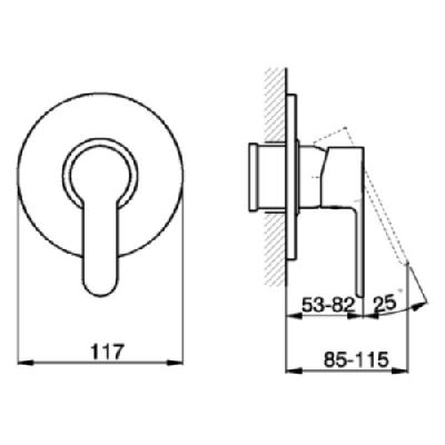 Cisal TENDER Set miscelatore lavabo + bidet + doccia incasso