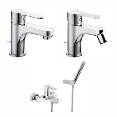 Set miscelatore lavabo + bidet + vasca TENDER Cisal