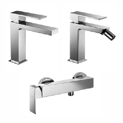 Set miscelatore lavabo + bidet + doccia esterno QADRA Palazzani