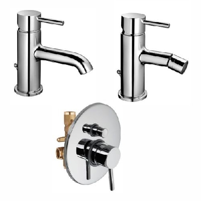 Set miscelatore lavabo + bidet + doccia incasso con deviatore MIMO Palazzani