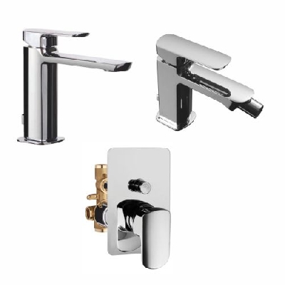 Set miscelatore lavabo + bidet + doccia incasso con deviatore MIS Palazzani