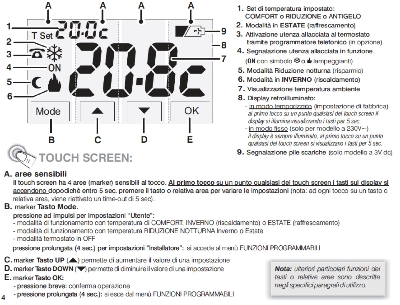 Perry Termostato digitale da incasso Touch Screen 3V 1TITE542