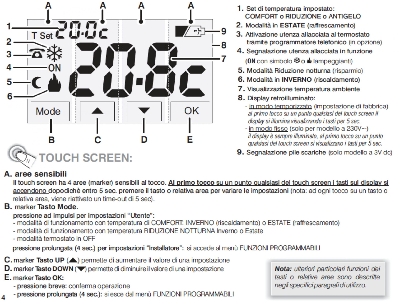 Perry Termostato digitale ds incasso Touch Screen 230V 1TITE543