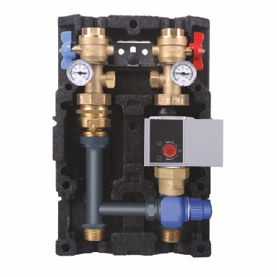 Gruppo di rilancio con valvola miscelatrice per iimpianti di riscaldamento Serie GRT 30-80 °C Mut 7.030.02183