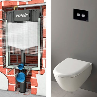 Valsir TROPEA S Fixsystem Cassetta di scarico da incasso per vaso sospeso per pareti in muratura VS0858102