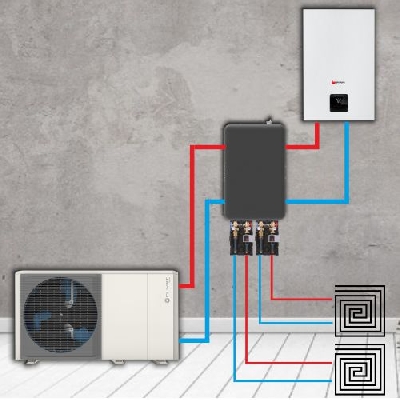 Volano termico inerziale ultra compatto pensile 60L per pompe di calore