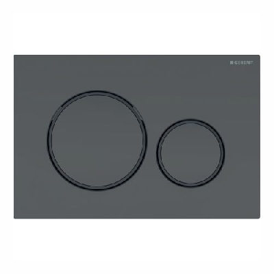 Geberit SIGMA20 Placca di comando con doppio pulsante Nero Opaco 115.882.16.1