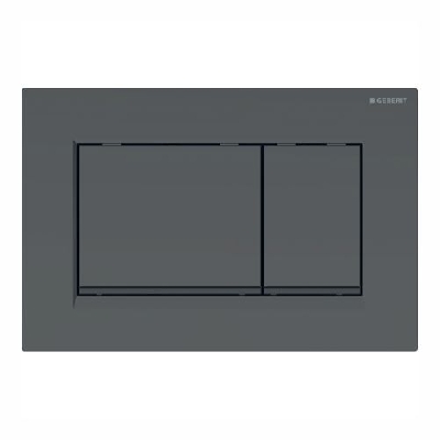 Geberit SIGMA30 Placca di comando con doppio pulsante Nero Opaco 115.883.16.1