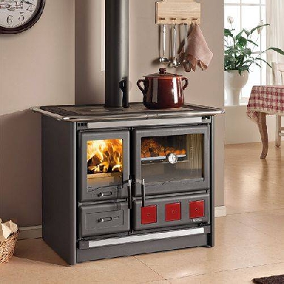 La nordica Extraflame Cucina a legna ROSA XXL nero antracite