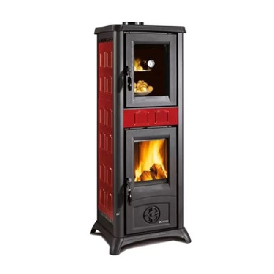Stufa a legna GEMMA FORNO bordeaux La nordica Extraflame