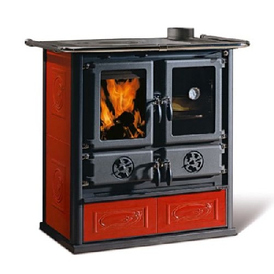 Cucina a legna ROSETTA BII - LIBERTY bordeaux La nordica Extraflame