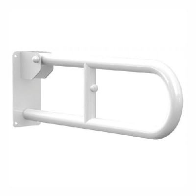 K Design Barra di sostegno ribaltabile in acciaio laccato bianco 80 cm