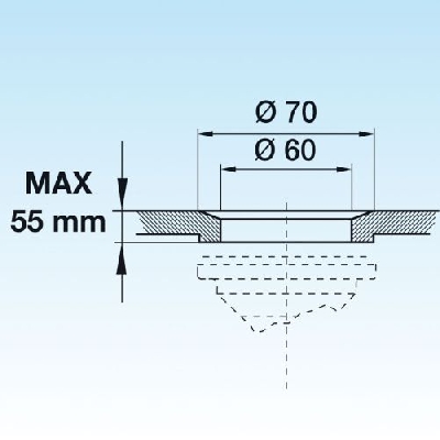 Lira Spazio 1 sifone salvaspazio per lavabo disabili con griglia non tappabile