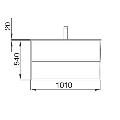 Salgar NOJA Mobile da bagno sospeso 100 cm rovere caledonia con lavabo