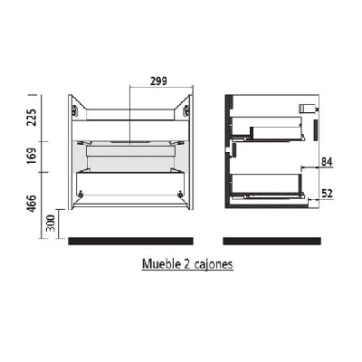 Salgar NOJA Mobile da bagno sospeso 100 cm rovere caledonia con lavabo