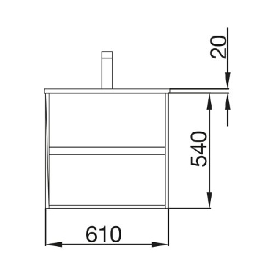 Salgar NOJA Mobile da bagno sospeso 60 cm grigio opaco con lavabo