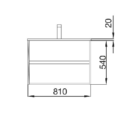 Salgar NOJA Mobile da bagno sospeso 80 cm grigio opaco con lavabo