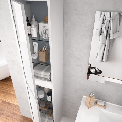 Salgar NOJA Colonna bagno sospesa H 140 cm bianco lucido