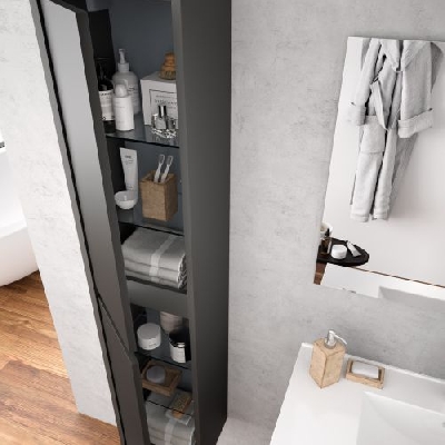Salgar NOJA Colonna bagno sospesa H 140 cm grigio opaco