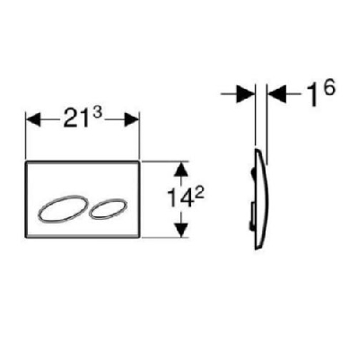 Geberit KAPPA20 Placca di comando con doppio pulsante Bianco alpino 115.228.11.1