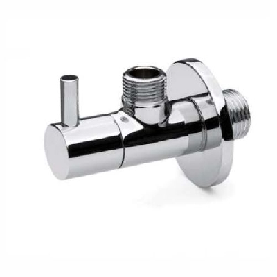 APM Rubinetto sottolavabo tondo in ottone cromato 1/2" X 3/8"