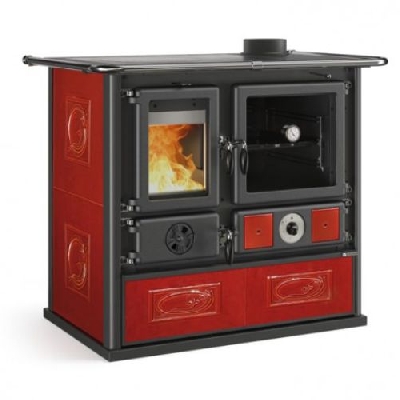 La nordica Extraflame Termocucina a legna TERMOROSA dsa 4.0 bordeaux