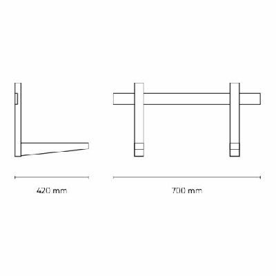 Staffe universali in lamiera zincata 420x400x700 per impianti di condizionamento1