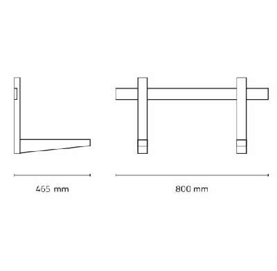 Staffe universali in lamiera zincata 465x400x800 per impianti di condizionamento