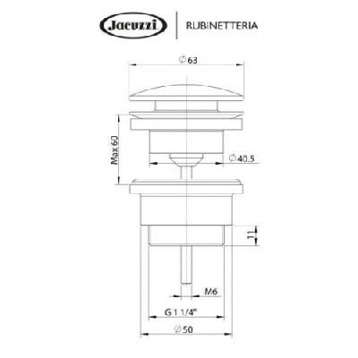 Jacuzzi LUCENTE Set miscelatore lavabo + bidet senza scarico + pilette click clack