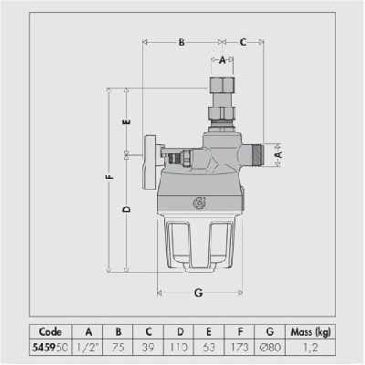 Caleffi DOUBLE X PROTECTION Filtro defangatore magnetico + Dosatore di polifosfati KIT5459