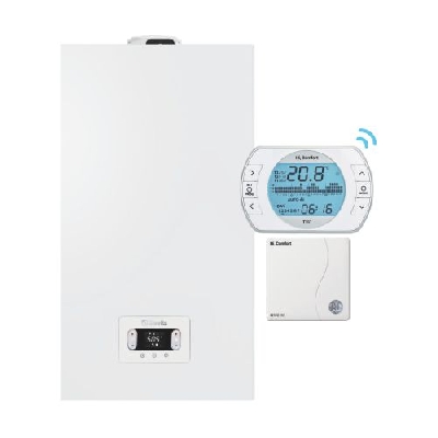 Beretta Caldaia a condensazione CIAO X 25 C metano + Controllo ambiente HI, COMFORT T100 WI-FI